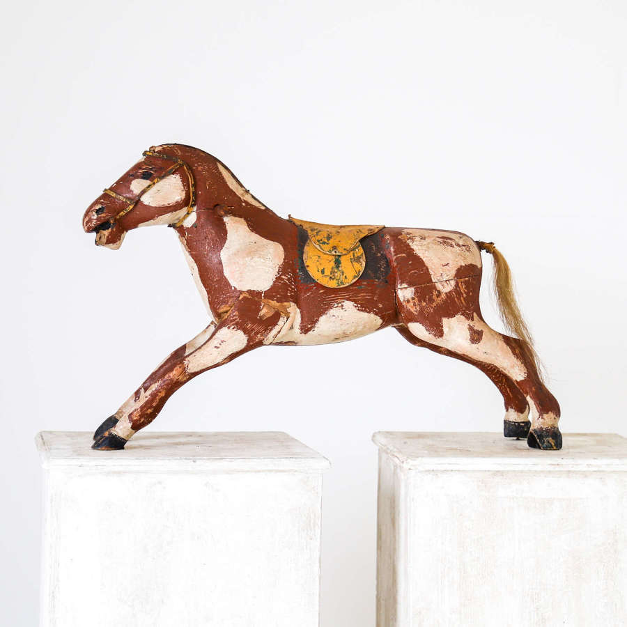 19th century painted freestanding horse original untouched condition