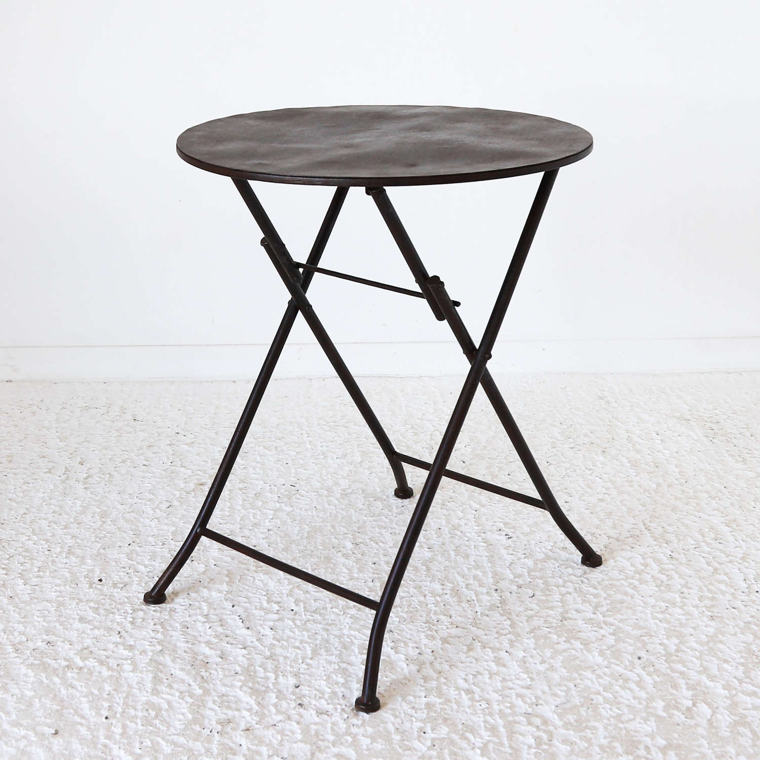 French 1930s folding metal bistro table