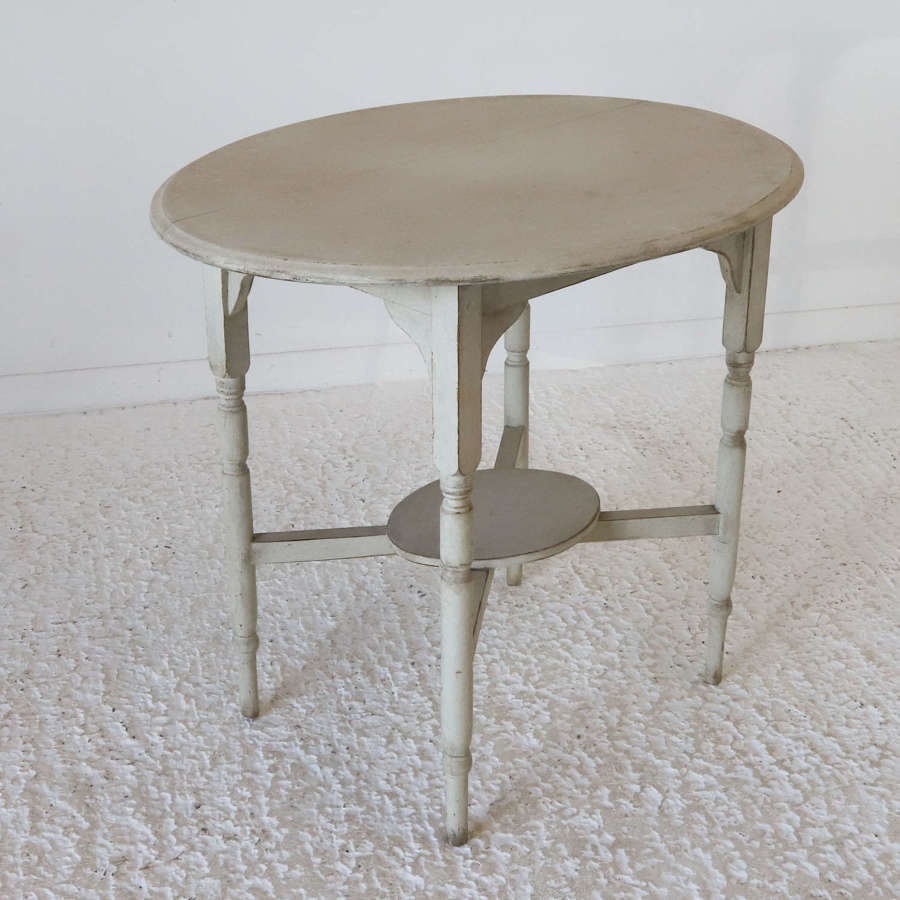English circa 1860-1880 Oval Two Tier Table later painted