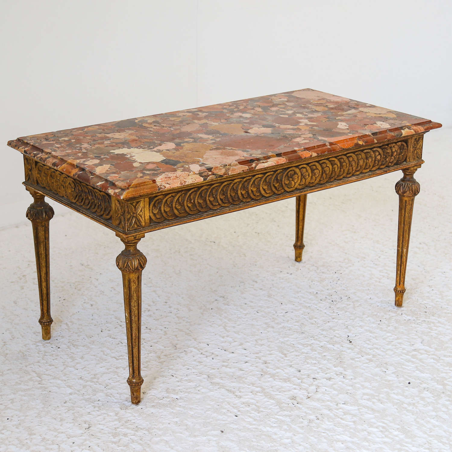 Italian 1930 Coffee Table with Marble Top