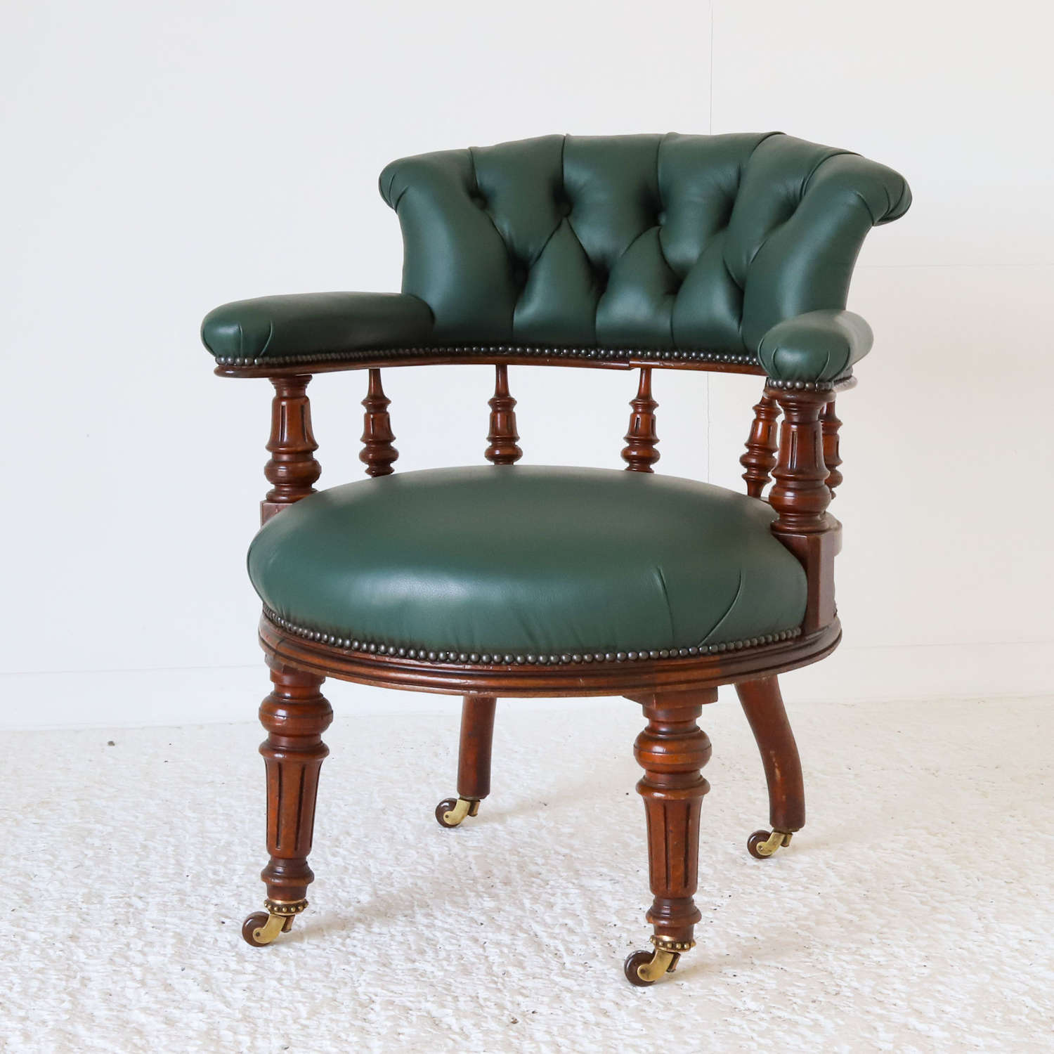 Late Victorian Captain's Chair in the manner of Gillows