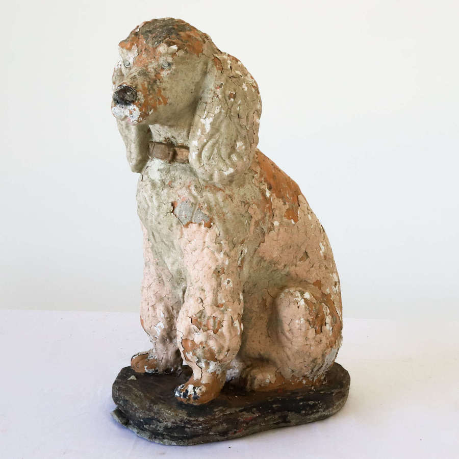 Vintage Poodle in cast stone