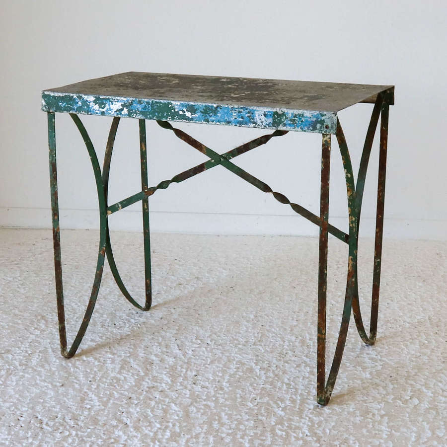 Vintage Simple Painted Metal Table