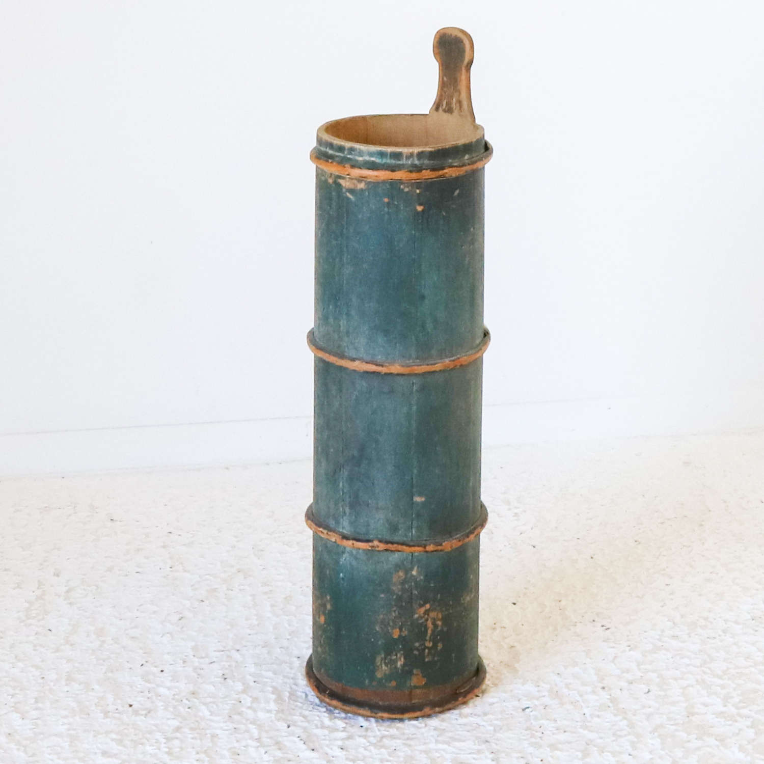 19th Century Traditional Swedish Painted Pine Butter Churn
