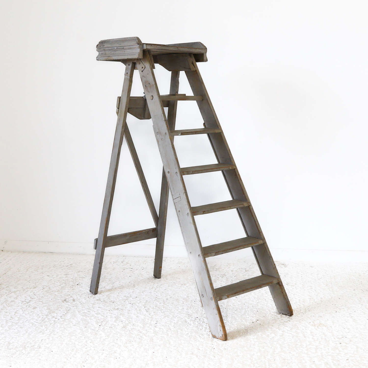 French early 20th century Painted Stepladder