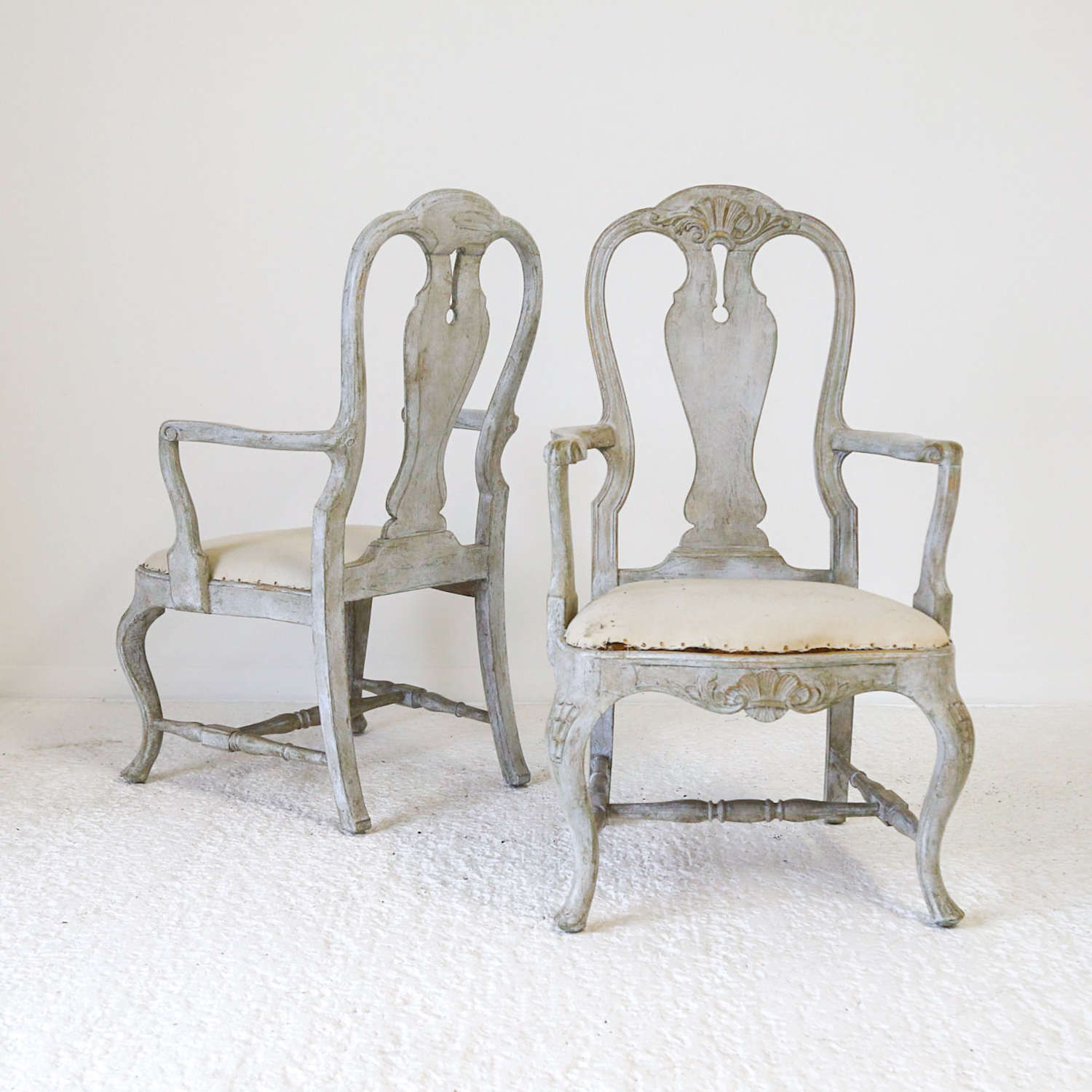 Swedish Gustavian Style 20th Century Pair of Armchairs