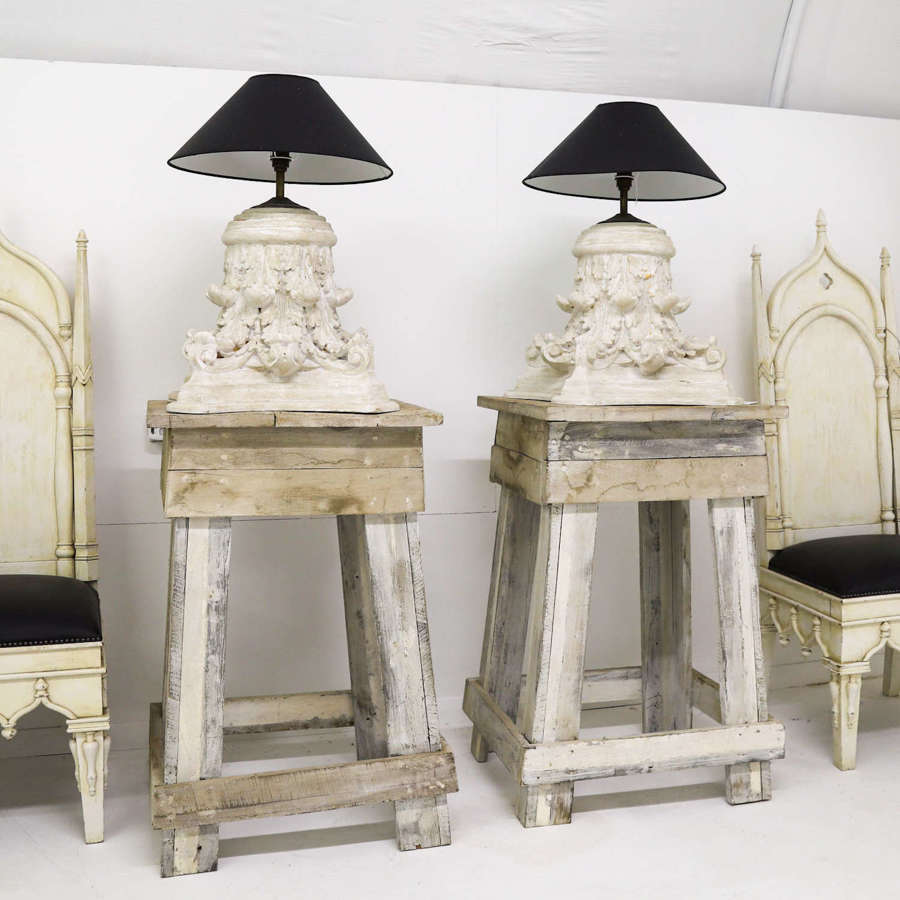 Pair of Sculptor's Tables fabricated from French 18th/19th C wood