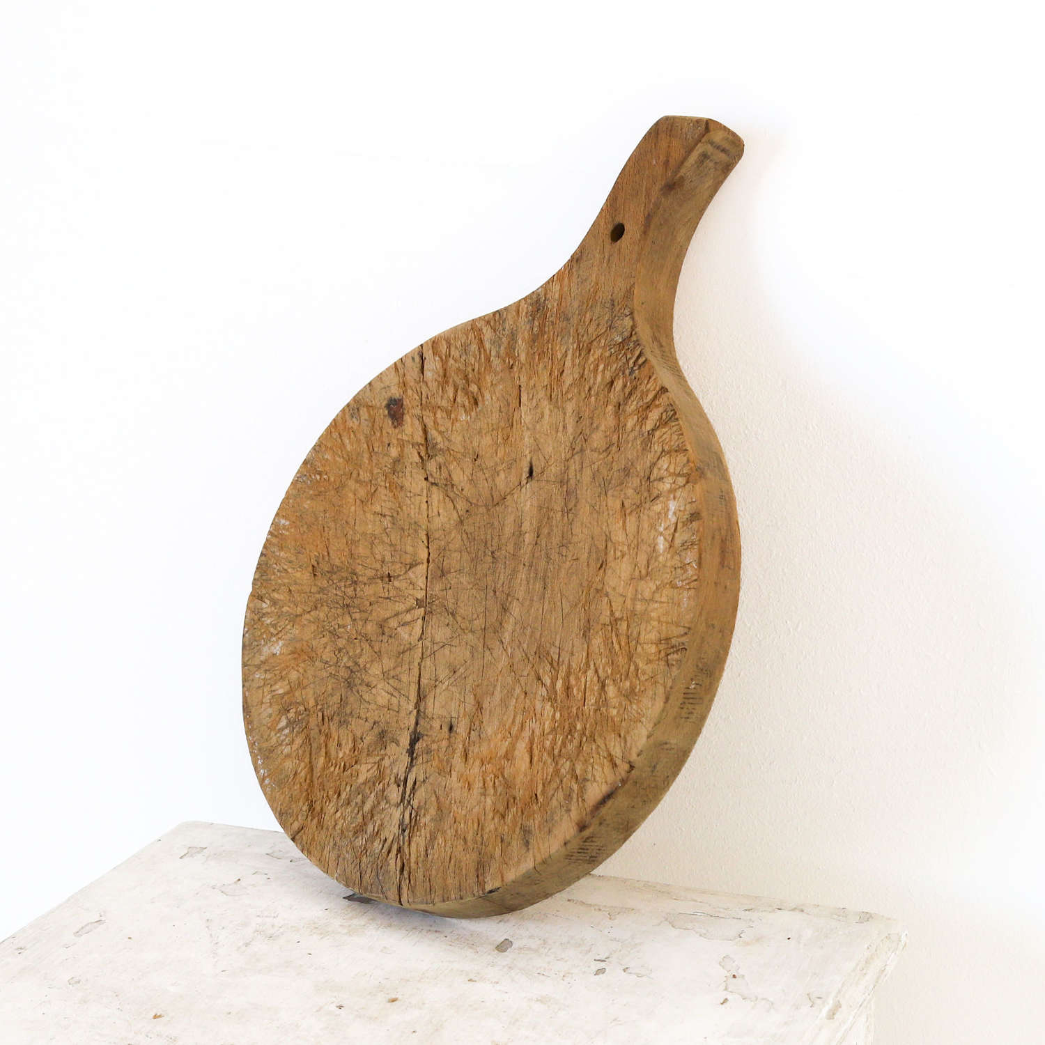 Small French Wooden Primitive Circular Breadboard