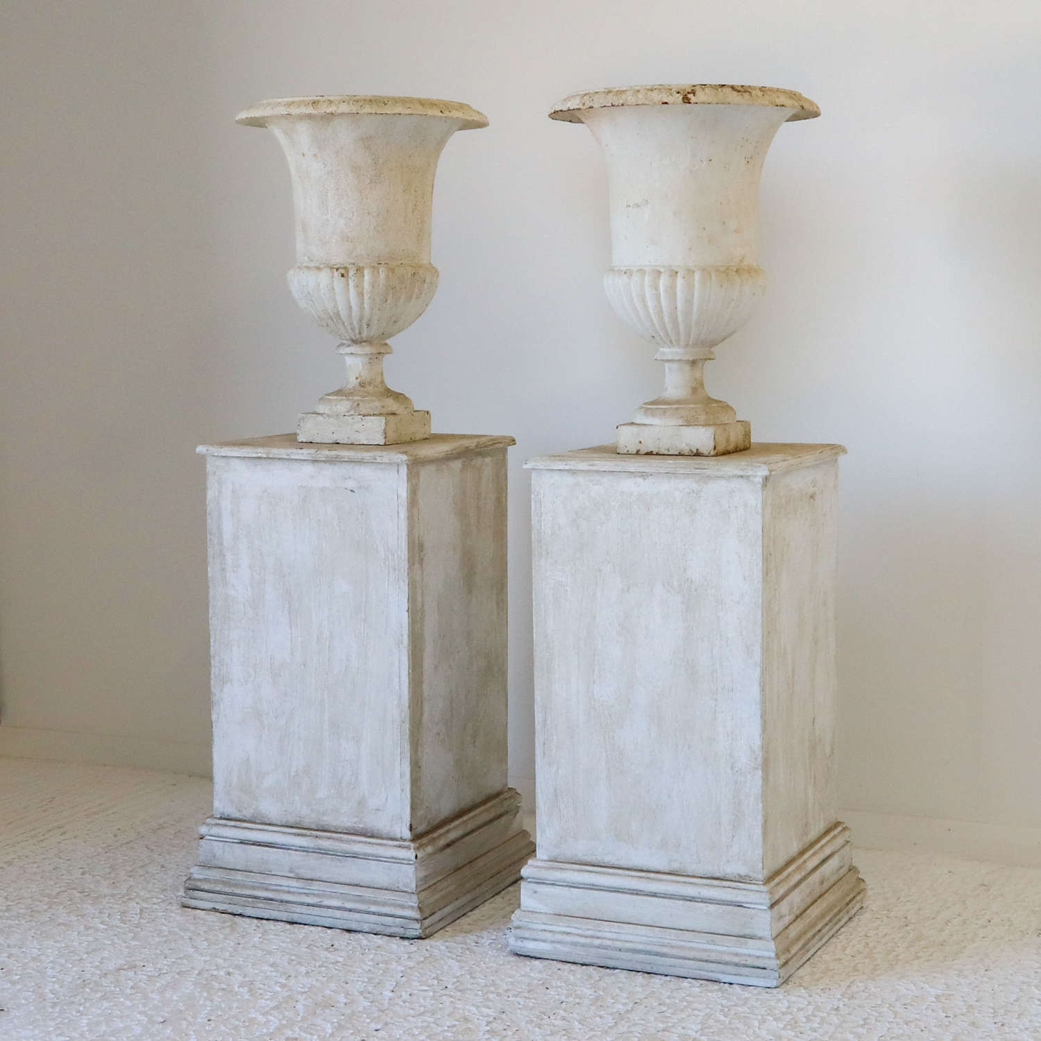 A Pair of Urns on Stands