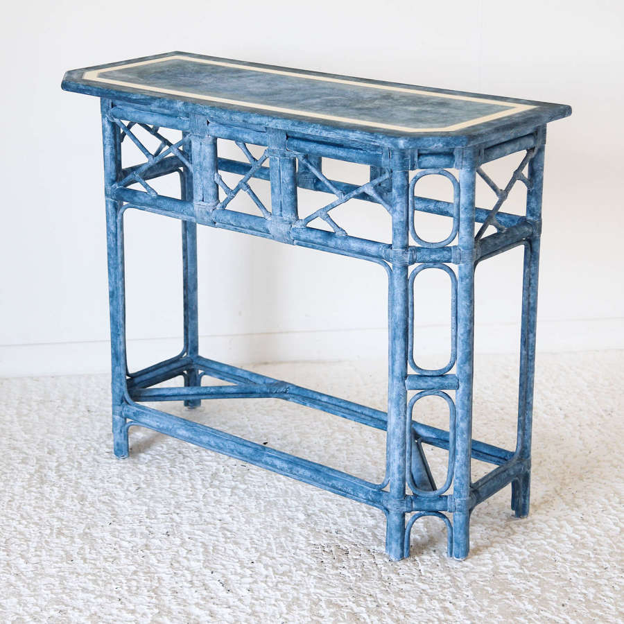English 20th Century Chinoiserie Scumble Painted Console
