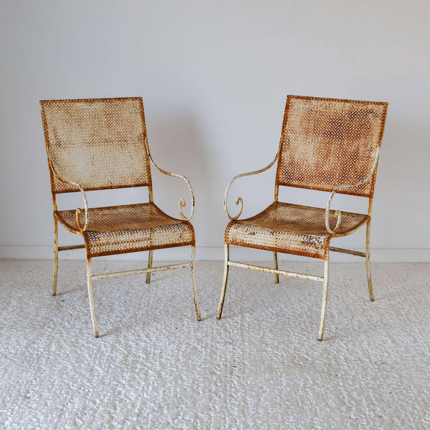 Pair Of Matégot Style Garden Chairs