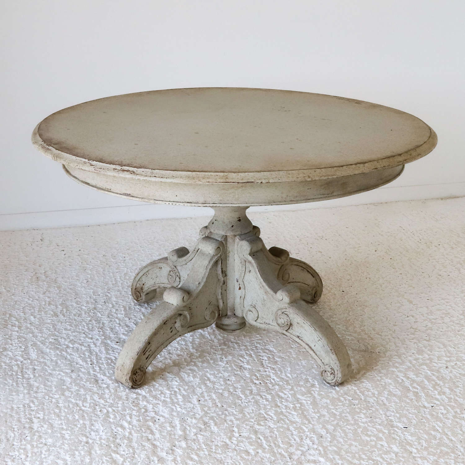 French Fixed Top Breakfast Table circa 1900 Later Painted