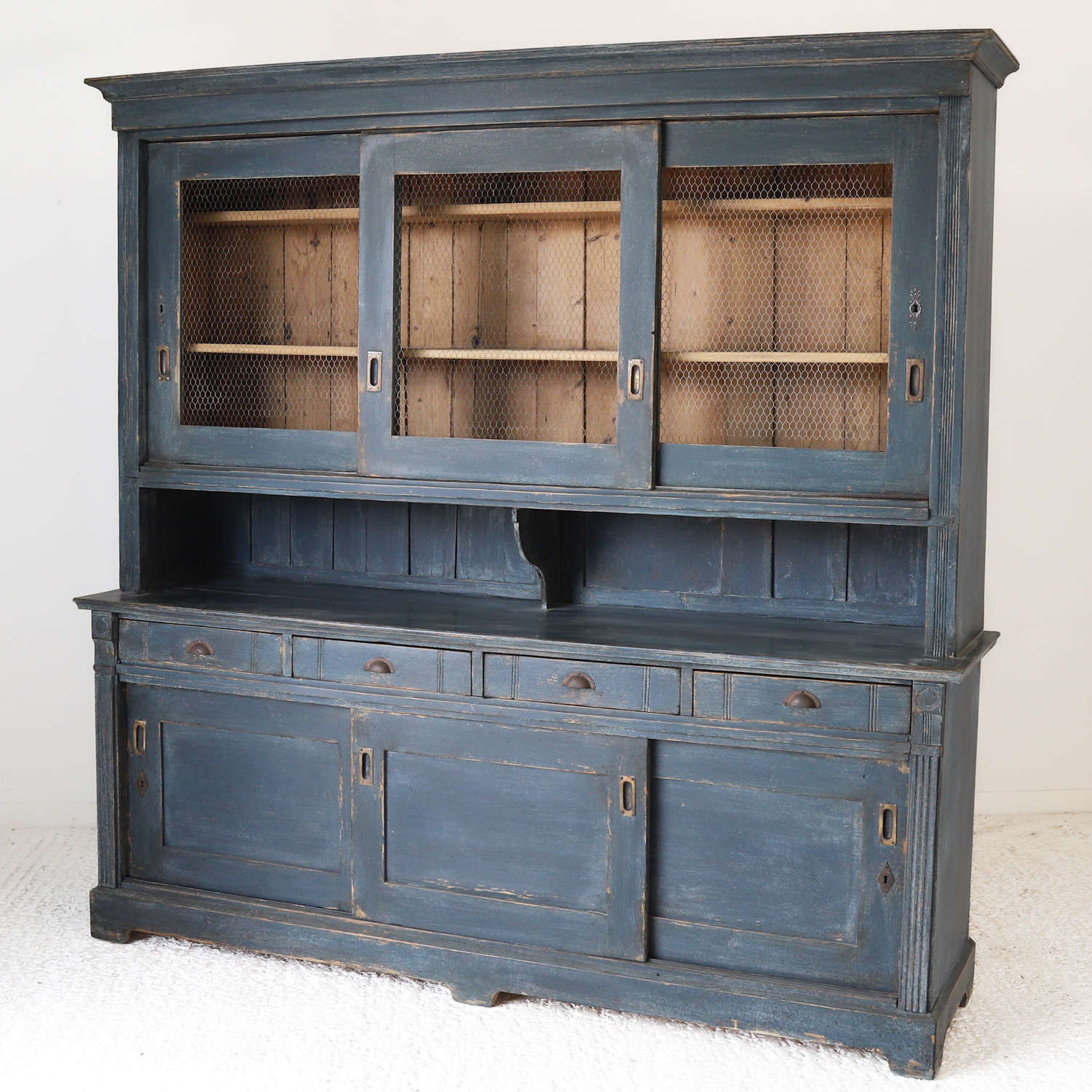 Early 20th Century Pine Butler's Pantry Dresser later painted