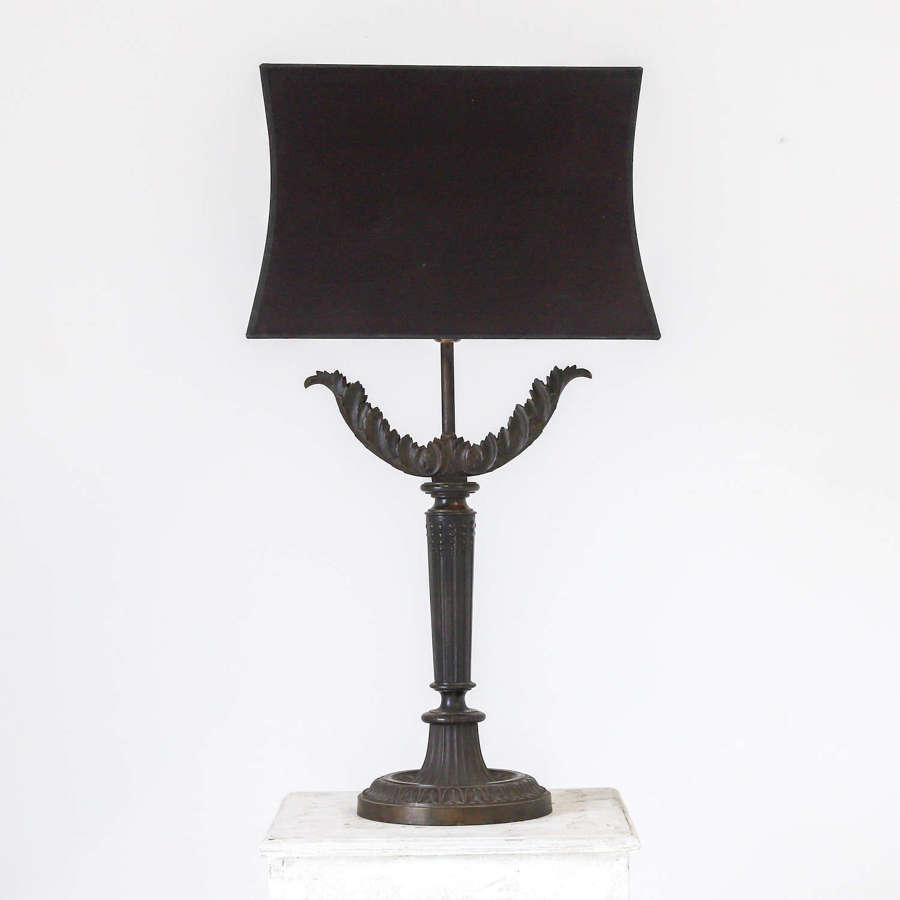 Antique French 19th Century Bronze Neoclassical Style Lamp