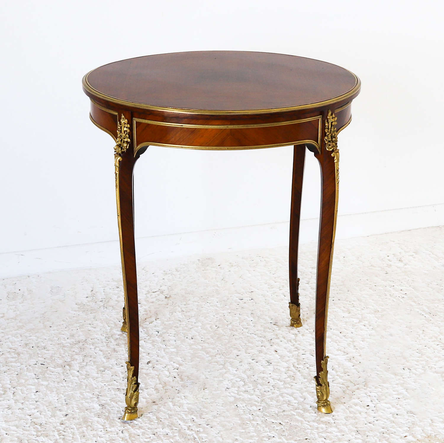 Antique French 1890 Louis XV Style Kingwood & Ormolu Guéridon Table
