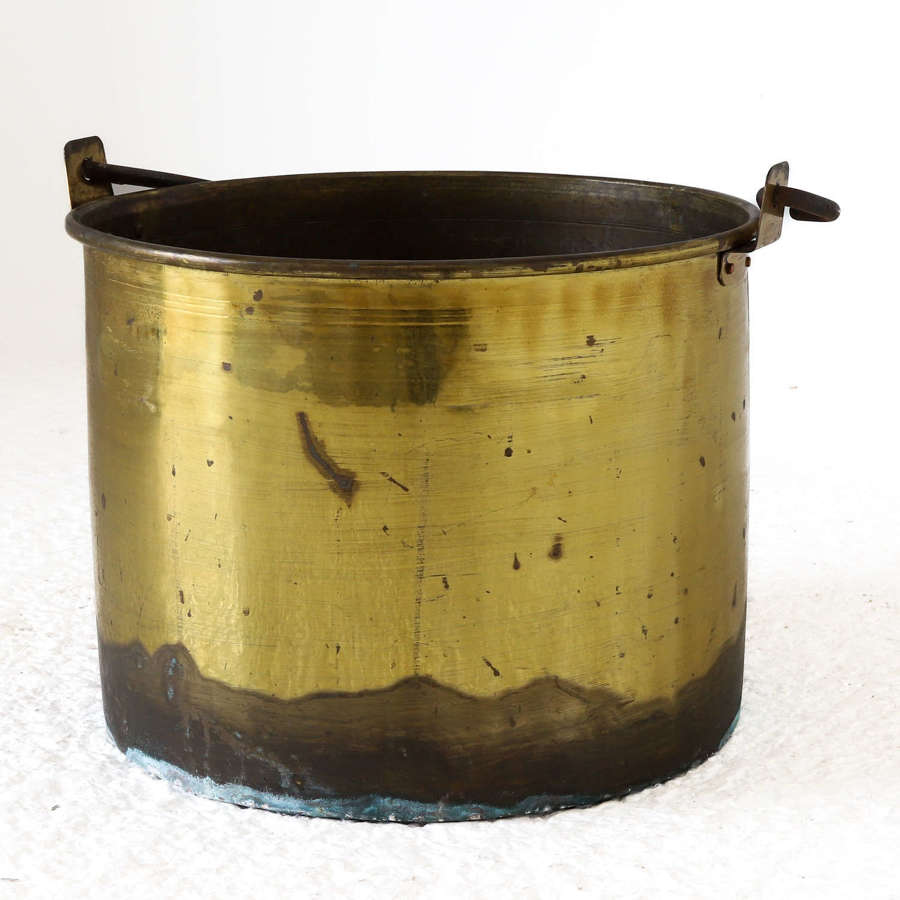 English circa 1790 Kitchenware Large Brass Preserving Pan/Cooking Pot