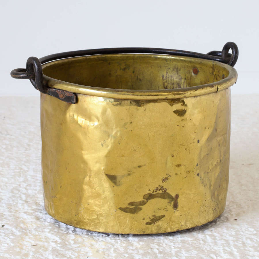 English circa 1790 Kitchenware Small Brass Preserving Pan/Cooking Pot