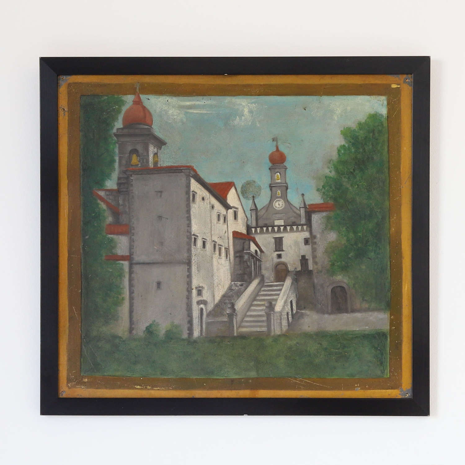 Early 20th Century Spanish Painting On Tinplate