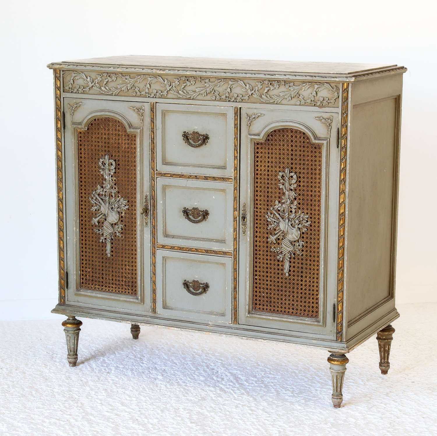 French Parisian Painted Side Cabinet (Original Condition)