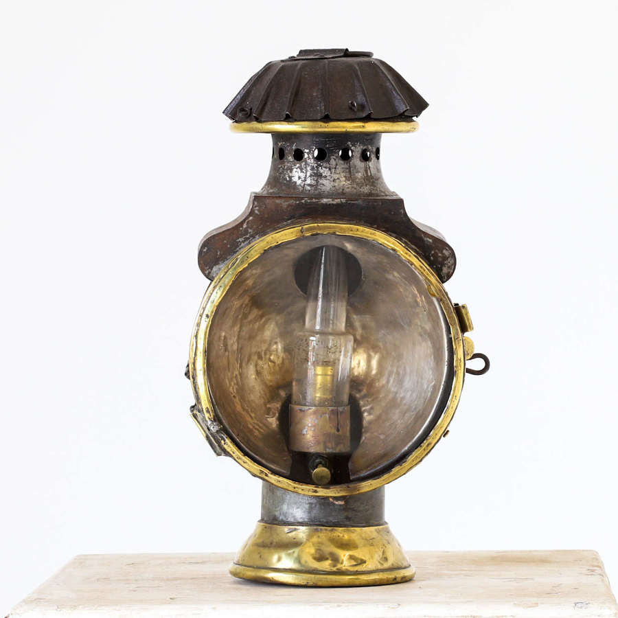 French circa 1860-1880 Brass And Tole Carriage Lamp