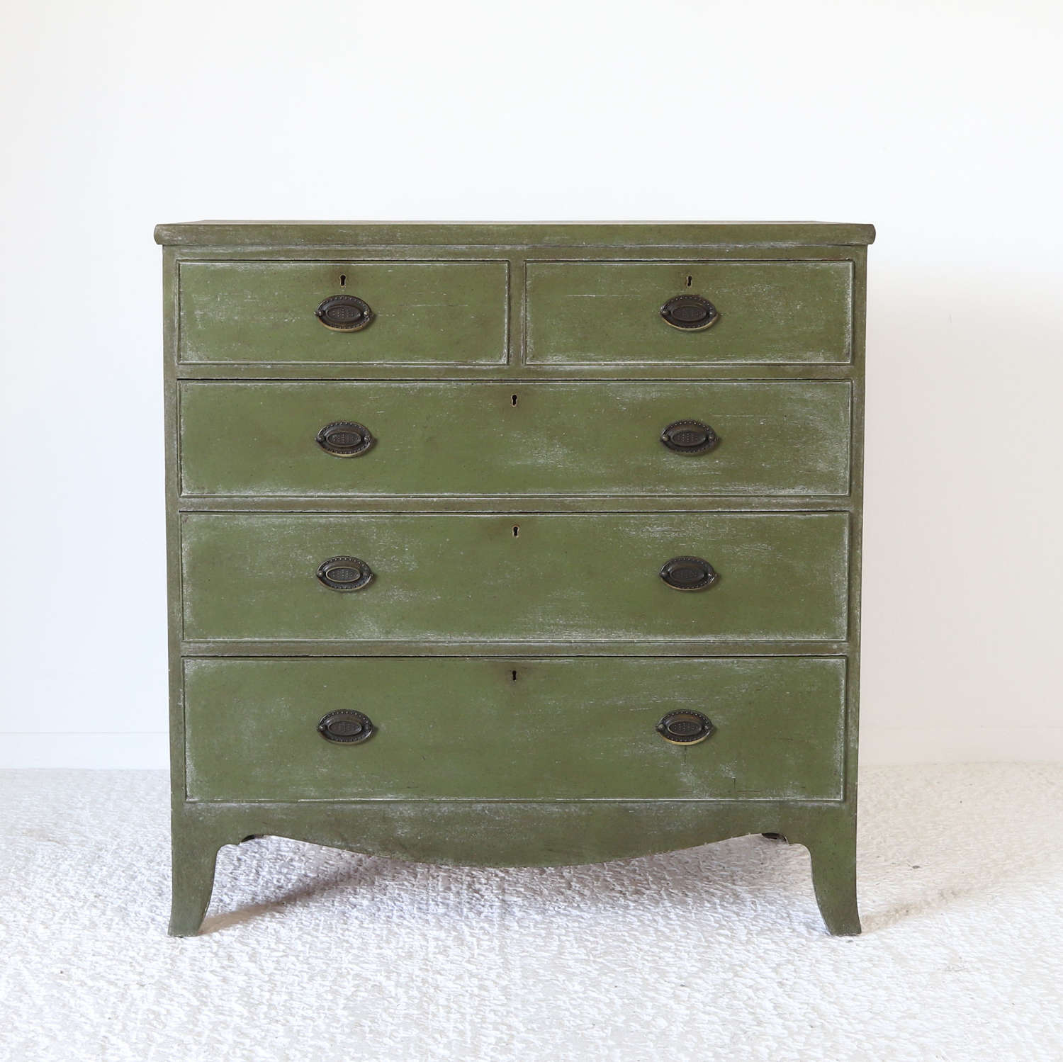 Georgian Chest of Drawers later painted Distressed Mottled Green