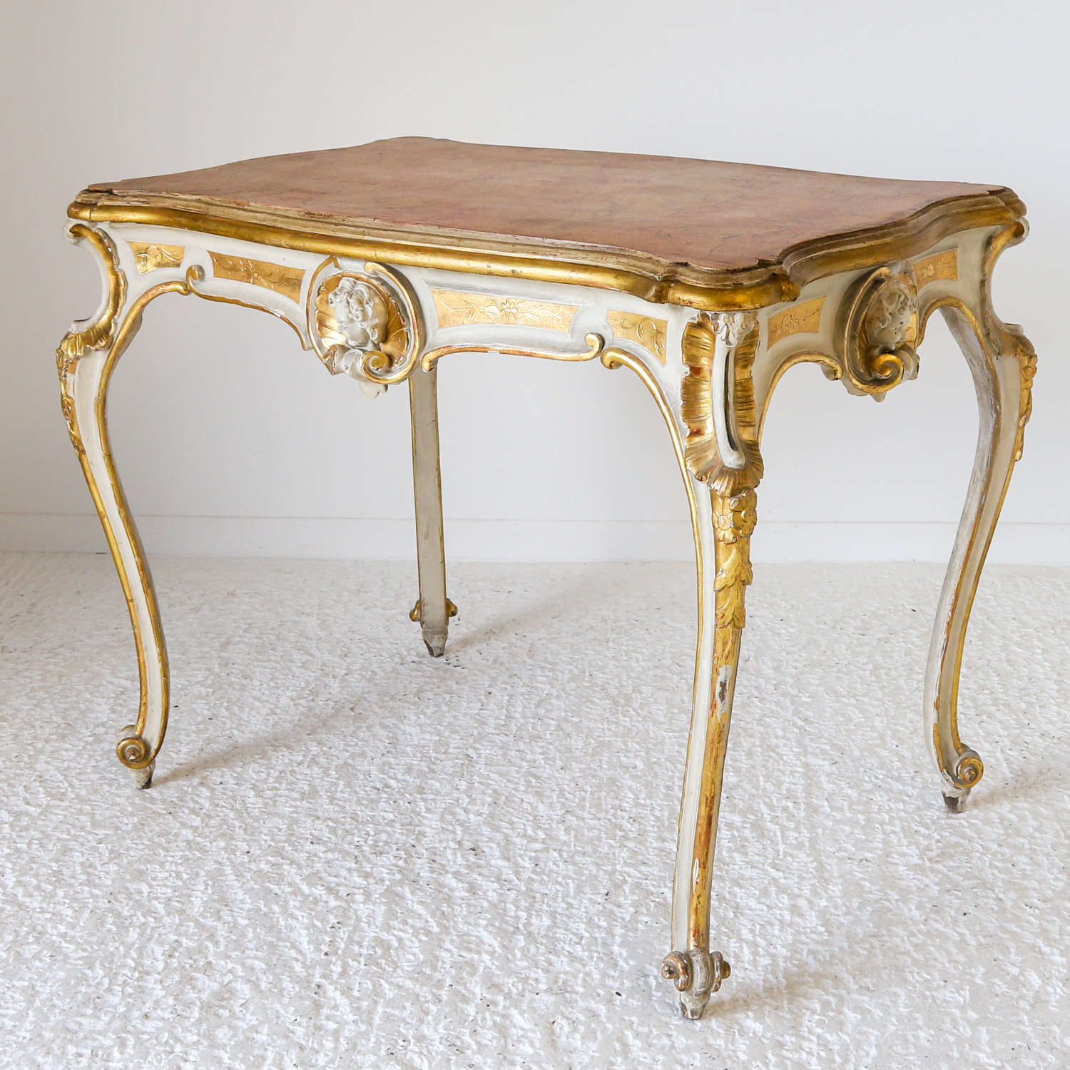 French 19th C c1860 Decorative Parcel-gilt Console/Centre Table