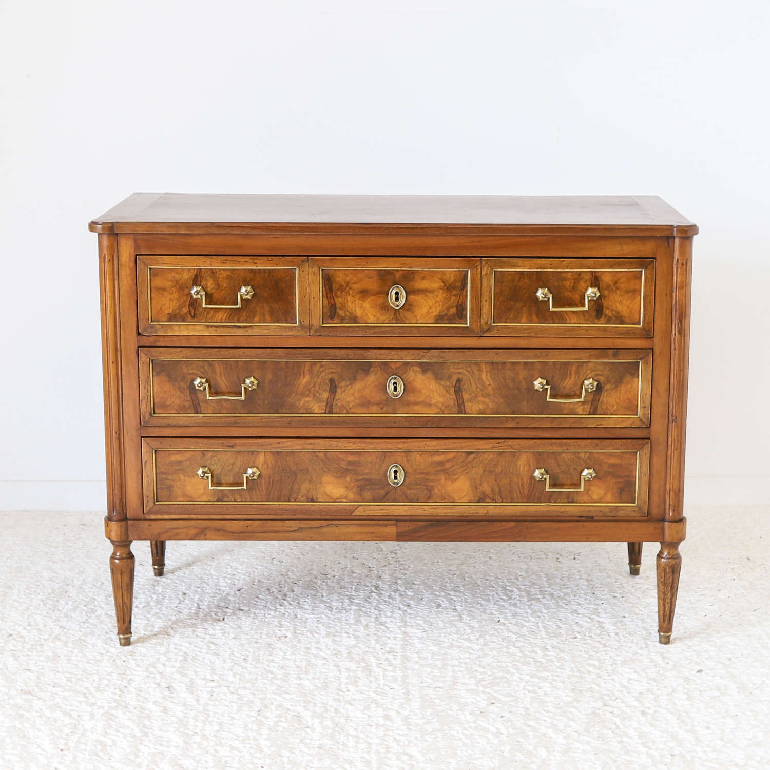 French 19th Century circa 1860 Directoire Style Walnut Commode